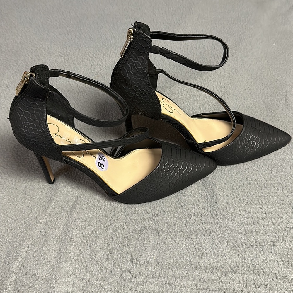 Jessica Simpson Black Patterned Heels - image 2